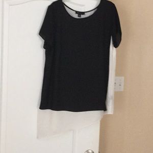 Asymmetric chiffon tunic